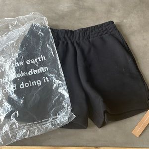 Black NWT Reformation Classic Sweat Shorts in Size S in original packaging
